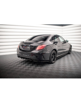 Splitter posteriore (con barre verticali) Mercedes-Benz C AMG-Line W205 Facelift (Cod. M-ME-C-205F-A