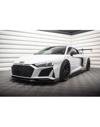 SPLITTER ANTERIORE V.3 + Flaps Audi R8 Mk2 Facelift (Cod. M-AU-R8-2F-FD4G+FD4RG+FSF)