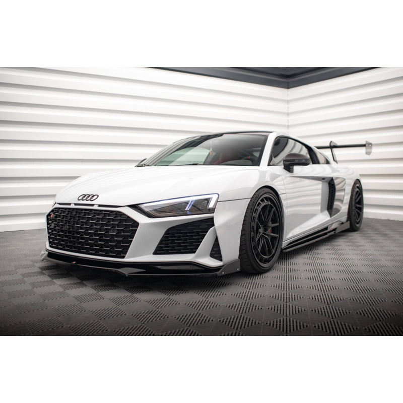 SPLITTER ANTERIORE V.3 + Flaps Audi R8 Mk2 Facelift (Cod. M-AU-R8-2F-FD4G+FD4RG+FSF) SPLITTER ANTERIORE V.3 + Flaps Audi R8 Mk2 Facelift (Cod. M-AU-R8-2F-FD4G+FD4RG+FSF)
