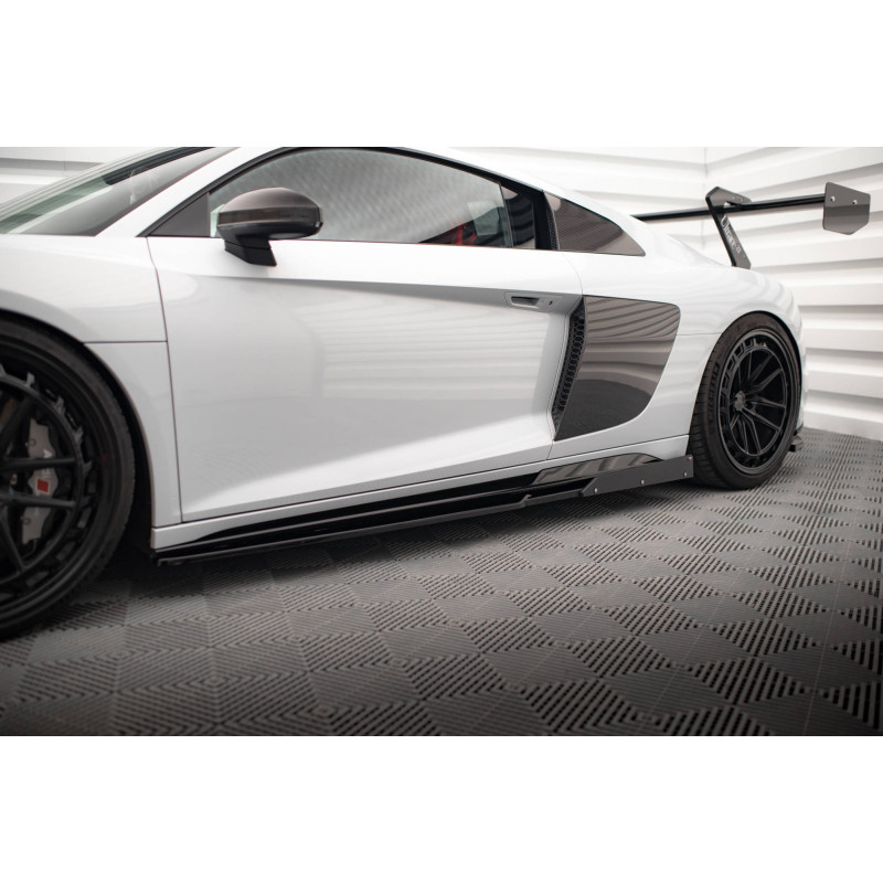 Diffusori minigonne  V.2+ Flaps Audi R8 Mk2 Facelift (Cod. M-AU-R8-2F-SD3G+SF)