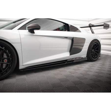 Diffusori minigonne  V.2+ Flaps Audi R8 Mk2 Facelift (Cod. M-AU-R8-2F-SD3G+SF)
