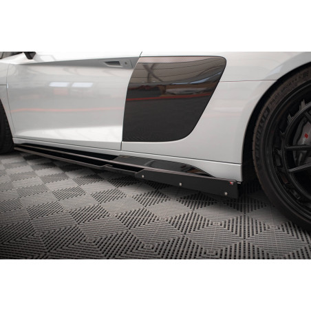Diffusori minigonne  V.2+ Flaps Audi R8 Mk2 Facelift (Cod. M-AU-R8-2F-SD3G+SF)