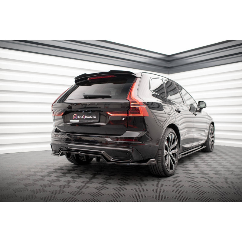 Splitter posteriore (con barre verticali) Volvo XC60 R-Design Mk2 Facelift (Cod. M-VO-XC60-2F-RDESIG