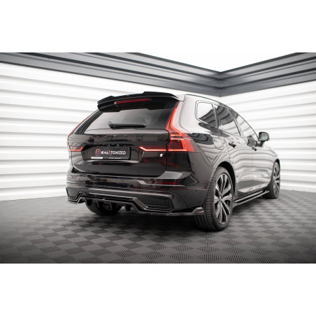 Splitter posteriore (con barre verticali) Volvo XC60 R-Design Mk2 Facelift (Cod. M-VO-XC60-2F-RDESIG