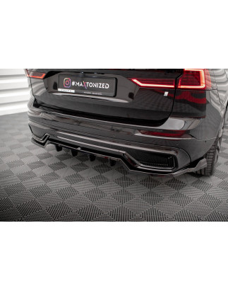 Splitter posteriore (con barre verticali) Volvo XC60 R-Design Mk2 Facelift (Cod. M-VO-XC60-2F-RDESIG