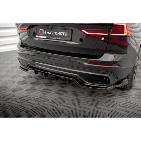 Splitter posteriore (con barre verticali) Volvo XC60 R-Design Mk2 Facelift (Cod. M-VO-XC60-2F-RDESIG