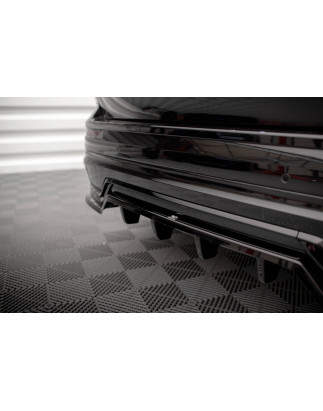 Splitter posteriore (con barre verticali) Volvo XC60 R-Design Mk2 Facelift (Cod. M-VO-XC60-2F-RDESIG