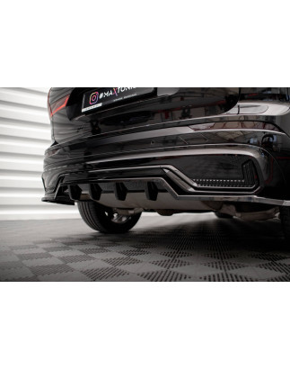 Splitter posteriore (con barre verticali) Volvo XC60 R-Design Mk2 Facelift (Cod. M-VO-XC60-2F-RDESIG