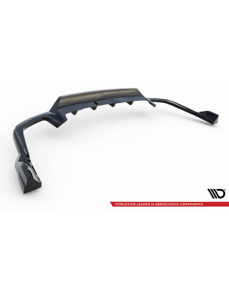 Splitter posteriore (con barre verticali) Volvo XC60 R-Design Mk2 Facelift (Cod. M-VO-XC60-2F-RDESIG