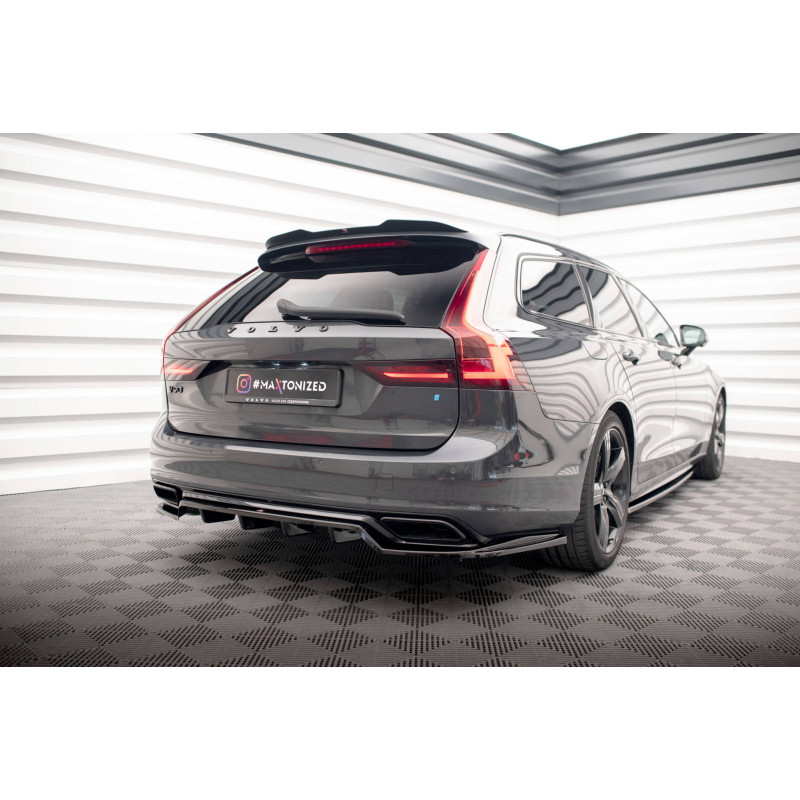 Splitter posteriore (con barre verticali) Volvo V90 / S90 R-Design Mk2 (Cod. M-VO-V90-2-RDESIGN-RD1G