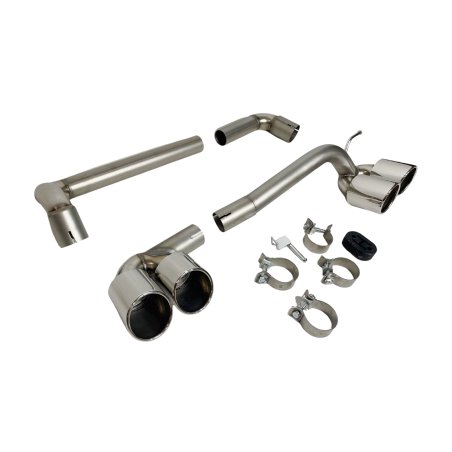 Scarico BMW E90 / E92 Look M4, 2 uscite di scarico originali (Cod. E-SIL0152)