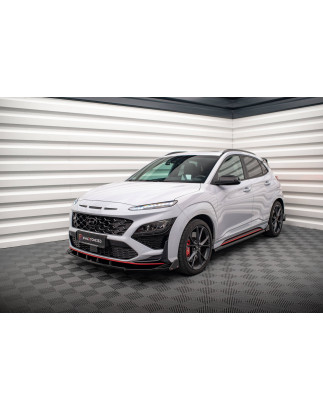 SPLITTER ANTERIORE V.2 + Flaps Hyundai Kona N Mk1 (Cod. M-HY-KO-1-N-FD2G+FSF1B)