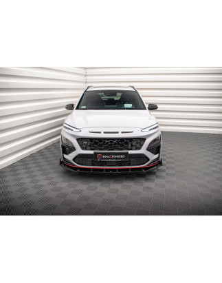 SPLITTER ANTERIORE V.2 + Flaps Hyundai Kona N Mk1 (Cod. M-HY-KO-1-N-FD2G+FSF1B)