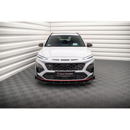SPLITTER ANTERIORE V.2 + Flaps Hyundai Kona N Mk1 (Cod. M-HY-KO-1-N-FD2G+FSF1B)