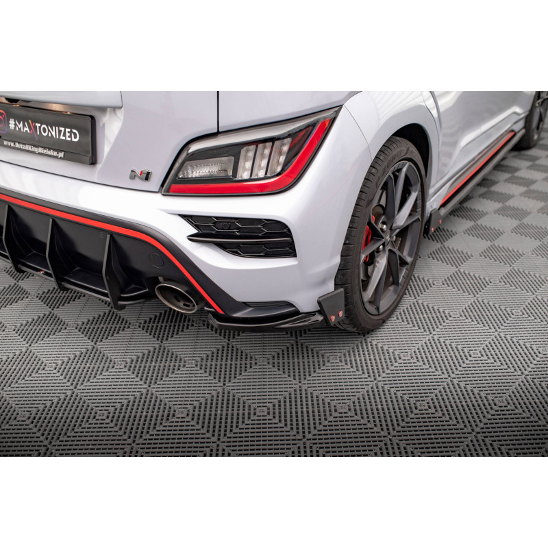 Splitters posteriori laterali V.1 + Flaps Hyundai Kona N Mk1 (Cod. M-HY-KO-1-N-RSD1G+RSF1B)