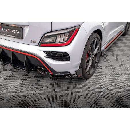 Splitters posteriori laterali V.1 + Flaps Hyundai Kona N Mk1 (Cod. M-HY-KO-1-N-RSD1G+RSF1B)