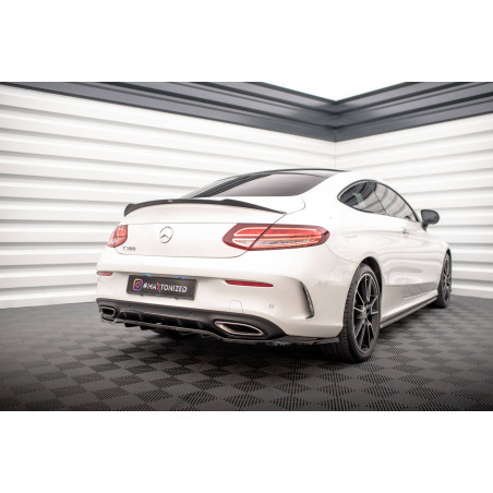 Splitter posteriore (con barre verticali) Mercedes-Benz C Coupe AMG-Line C205 Facelift (Cod. M-ME-C-