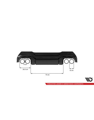 Sottoparaurti posteriore V.2 + Milltek Sport scarico BMW 1 F40 M135i (Cod. M-BM-1-40-MPACK-RS2G+EXH)