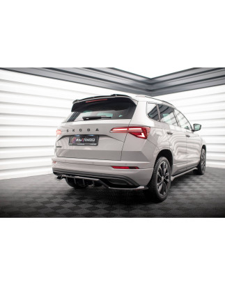 Splitter posteriore (con barre verticali) Skoda Karoq Sportline Mk1 Facelift (Cod. M-SK-KA-1F-SL-RD1