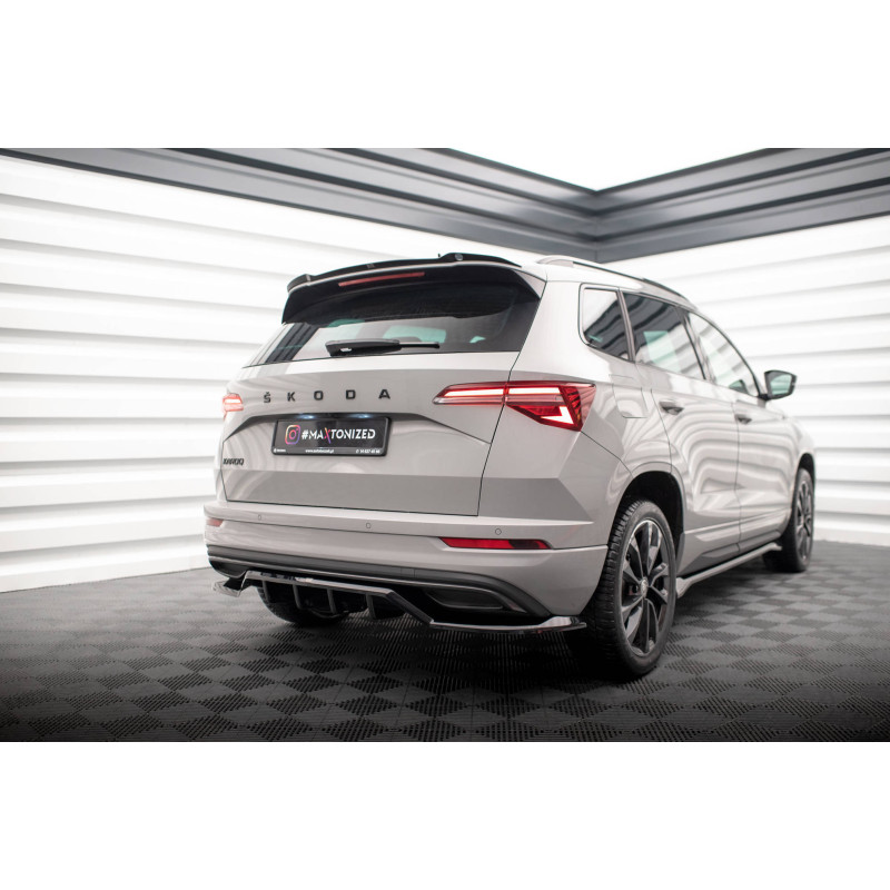 Splitter posteriore (con barre verticali) Skoda Karoq Sportline Mk1 Facelift (Cod. M-SK-KA-1F-SL-RD1