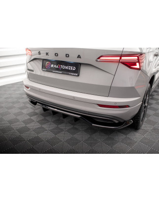 Splitter posteriore (con barre verticali) Skoda Karoq Sportline Mk1 Facelift (Cod. M-SK-KA-1F-SL-RD1