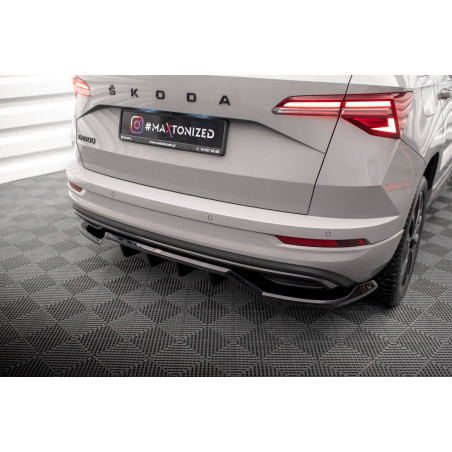 Splitter posteriore (con barre verticali) Skoda Karoq Sportline Mk1 Facelift (Cod. M-SK-KA-1F-SL-RD1