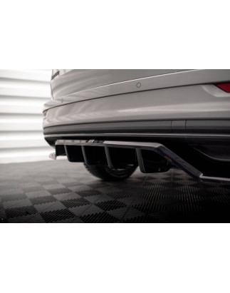 Splitter posteriore (con barre verticali) Skoda Karoq Sportline Mk1 Facelift (Cod. M-SK-KA-1F-SL-RD1
