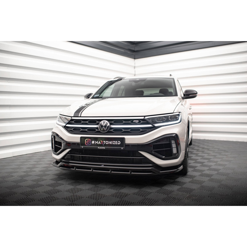 SPLITTER ANTERIORE V.1 Volkswagen T-Roc R / R-Line Mk1 Facelift (Cod. M-VW-T-ROC-1-R-FD1G+FD1RG)
