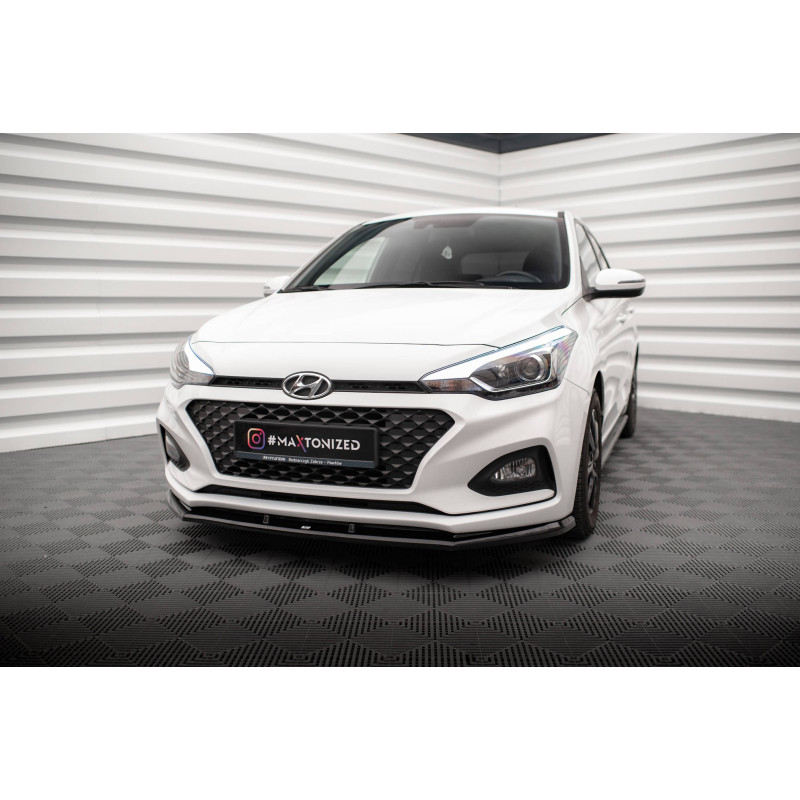 SPLITTER ANTERIORE V.1 Hyundai I20 Mk2 Facelift (Cod. M-HY-I20-2F-FD1G)