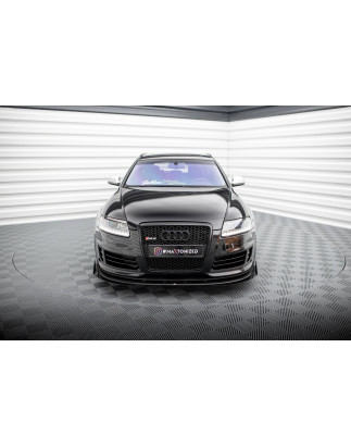 SPLITTER ANTERIORE street pro + Flaps Audi RS6 Avant C6 (Cod. M-AURS6C6CNC-FD3B+FSF1G)