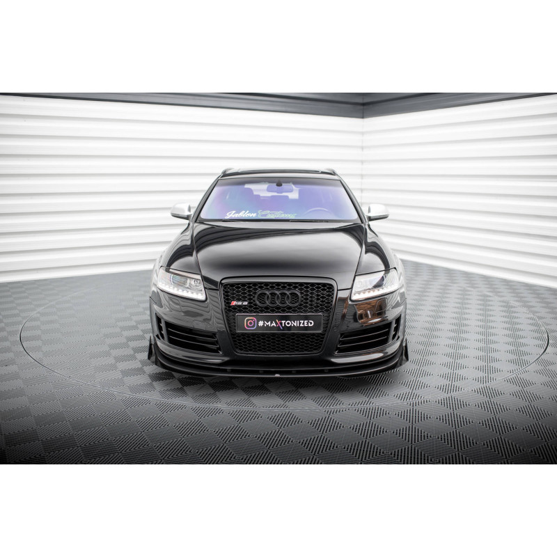 SPLITTER ANTERIORE street pro + Flaps Audi RS6 Avant C6 (Cod. M-AURS6C6CNC-FD3B+FSF1G)