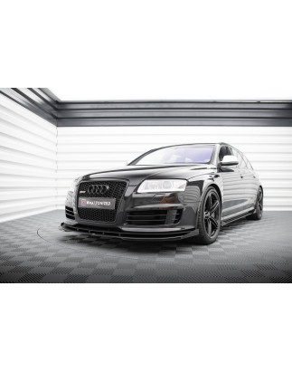 SPLITTER ANTERIORE street pro + Flaps Audi RS6 Avant C6 (Cod. M-AURS6C6CNC-FD3B+FSF1G)