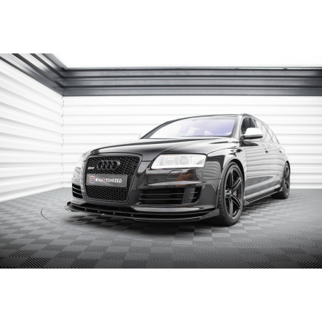 SPLITTER ANTERIORE street pro + Flaps Audi RS6 Avant C6 (Cod. M-AURS6C6CNC-FD3B+FSF1G)