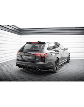 Splitters posteriori laterali Street Pro + Flaps Audi RS6 Avant C6 (Cod. M-AURS6C6CNC-RSD1B+RSF1G)