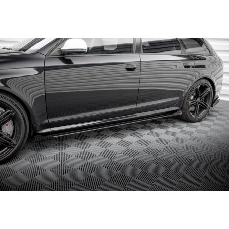 Diffusori minigonne street pro + Flaps Audi RS6 Avant C6 (Cod. M-AURS6C6CNC-SD1B+SF1G)