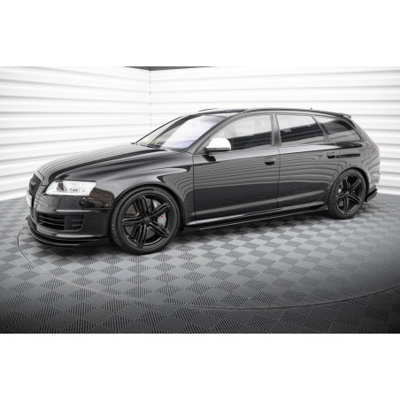 Diffusori minigonne street pro + Flaps Audi RS6 Avant C6 (Cod. M-AURS6C6CNC-SD1B+SF1G)