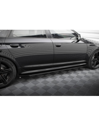 Diffusori minigonne street pro + Flaps Audi RS6 Avant C6 (Cod. M-AURS6C6CNC-SD1B+SF1G)