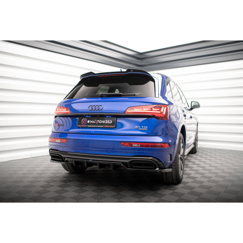 Splitter posteriore (con barre verticali) Audi Q5 S-Line SUV Mk2 Facelift (Cod. M-AU-Q5-2F-SLINE-RD1