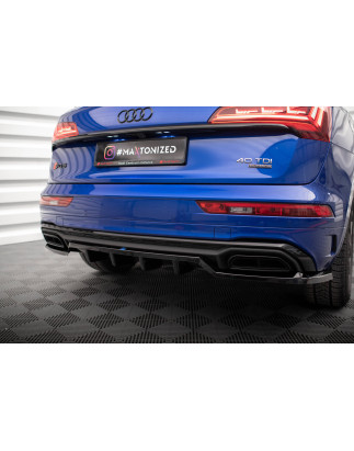 Splitter posteriore (con barre verticali) Audi Q5 S-Line SUV Mk2 Facelift (Cod. M-AU-Q5-2F-SLINE-RD1
