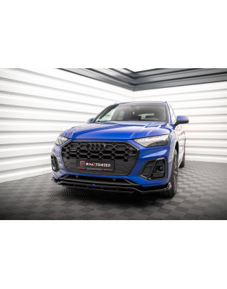 SPLITTER ANTERIORE V.1 Audi SQ5 / Q5 S-Line SUV / Sportback Mk2 Facelift (Cod. M-AU-SQ5-2F-SB-FD1G+F