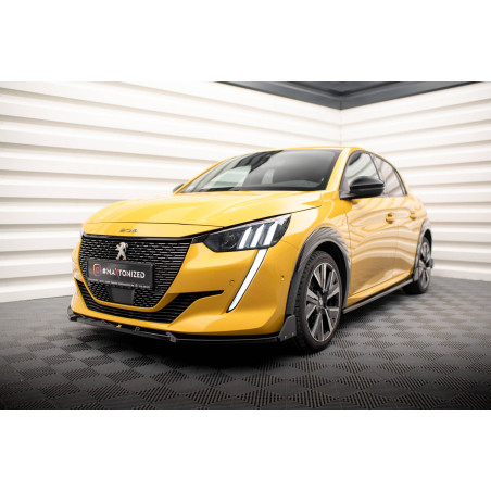 SPLITTER ANTERIORE V.1 + Flaps Peugeot 208 GT Mk2 (Cod. M-PE-208-2-GT-FD1G+FSF1B)