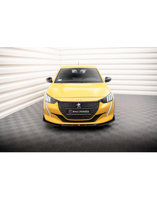 SPLITTER ANTERIORE V.1 + Flaps Peugeot 208 GT Mk2 (Cod. M-PE-208-2-GT-FD1G+FSF1B)