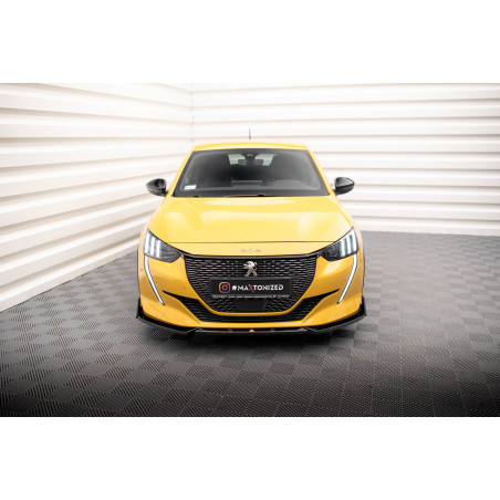 SPLITTER ANTERIORE V.1 + Flaps Peugeot 208 GT Mk2 (Cod. M-PE-208-2-GT-FD1G+FSF1B)