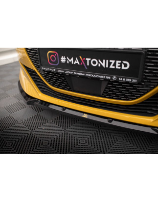 SPLITTER ANTERIORE V.1 + Flaps Peugeot 208 GT Mk2 (Cod. M-PE-208-2-GT-FD1G+FSF1B)