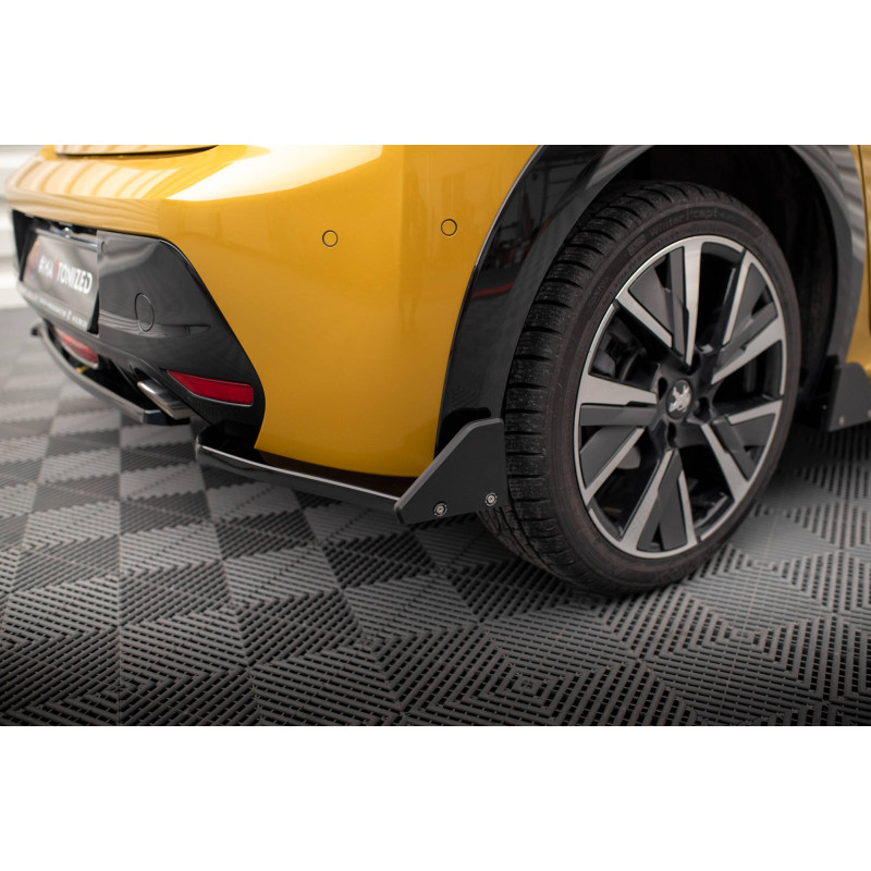 Splitters posteriori laterali V.1 + Flaps Peugeot 208 GT Mk2 (Cod. M-PE-208-2-GT-RSD1G+RSF1B)