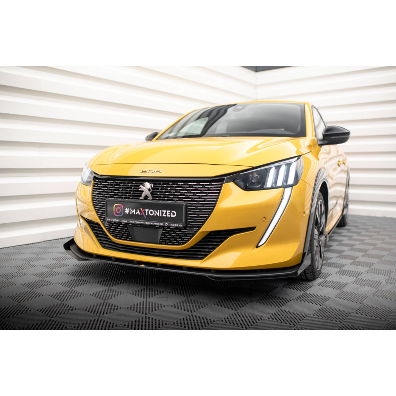SPLITTER ANTERIORE street pro + Flaps Peugeot 208 GT Mk2 (Cod. M-PE2082GTCNC-FD1B+FSF1G)