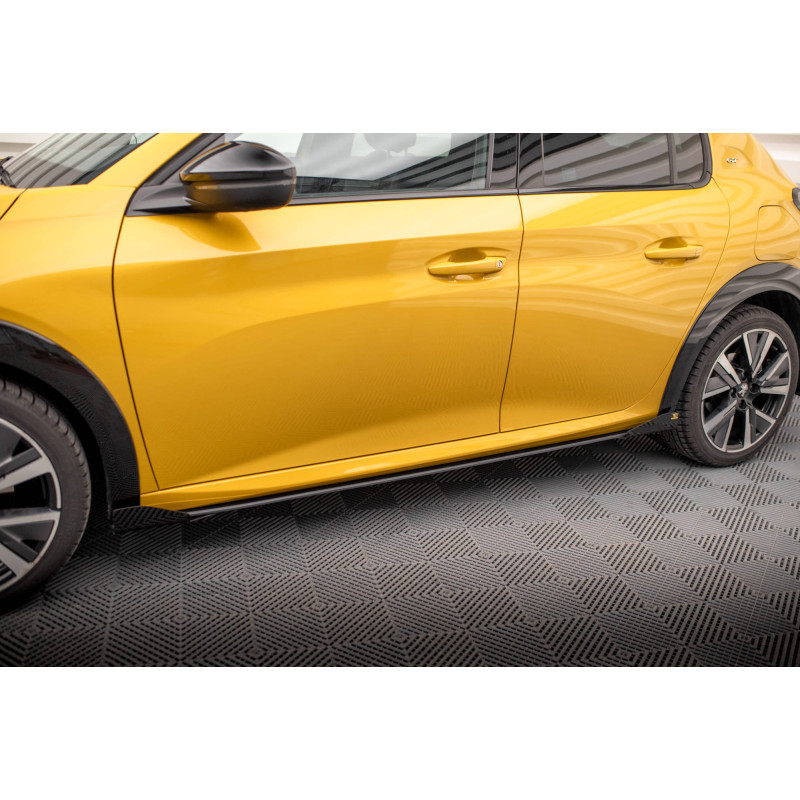 Diffusori minigonne street pro + Flaps Peugeot 208 GT Mk2 (Cod. M-PE2082GTCNC-SD1B+SF1G)