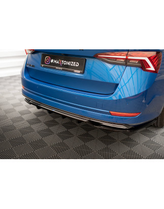 Splitter posteriore (con barre verticali) Skoda Octavia Sportline Mk4 (Cod. M-SK-OC-4-SL-K-RD1G+RD2G