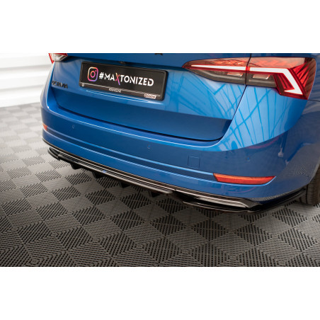 Splitter posteriore (con barre verticali) Skoda Octavia Sportline Mk4 (Cod. M-SK-OC-4-SL-K-RD1G+RD2G