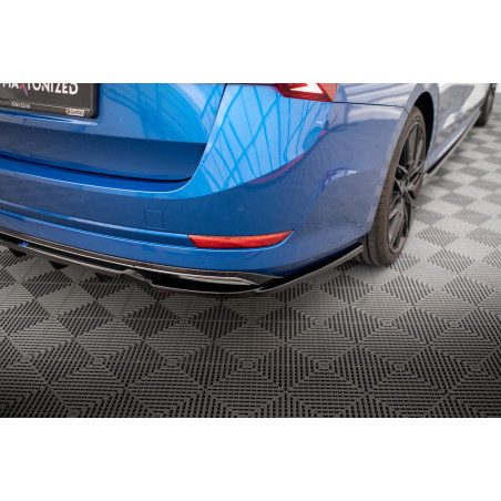Splitter posteriore (con barre verticali) Skoda Octavia Sportline Mk4 (Cod. M-SK-OC-4-SL-K-RD1G+RD2G